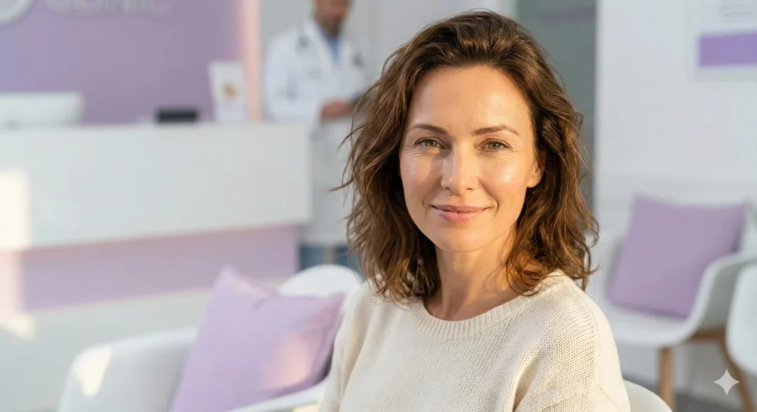 woman with clean skin after receiving botox treatment